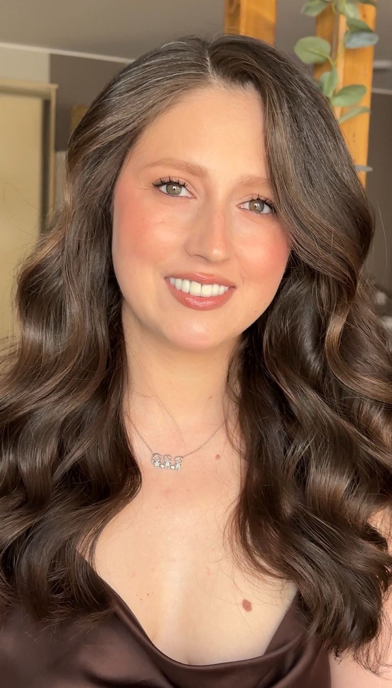 Bridesmaid soft glam and waves
